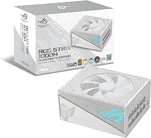 ASUS ROG Strix 1000W Gold Aura White Edition (Fully Modular Power Supply, 80  Gold Certified, ATX 3.0, Cybenetics Lambda A  Certification, PCIe Gen 5.0 Ready, Aura Sync, 10-Year Warranty)