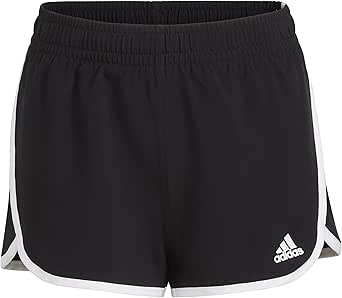 adidas Girls' Elastic Waistband Retro Woven Gym Shorts