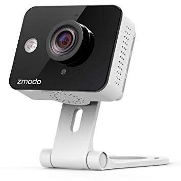 Zmodo True HD Mini WiFi Wireless Wide Angle Indoor Home Video Security Camera Two-Way Audio, Cloud Service Available (Renewed)