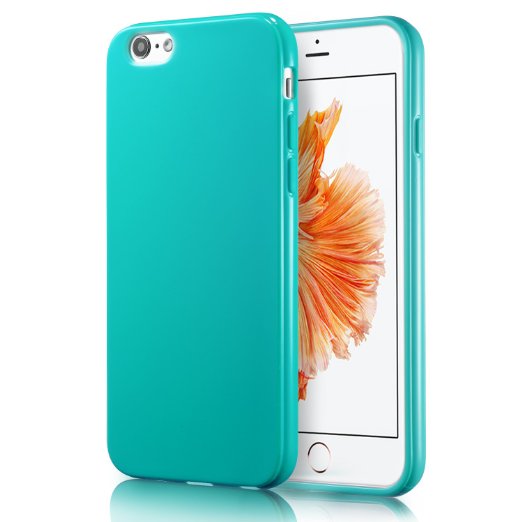 iPhone 6S Case, technext020 Apple iPhone 6S silicone Ocean Blue Cover, Ultra Slim Gloss Gel Bumper iPhone 6 Case TPU bumper