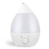 InnoGear Cool Mist Humidifier Aroma Aromatherapy Essential Oil Diffuser Ultrasonic Best Personal Air Humidifiers Quiet Waterless Auto Shut-off with Color Changing LED Lights for Baby Kids Home Room
