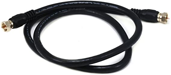 Monoprice RG6 Quad Shield CL2 Coaxial Cable with F Type Connector