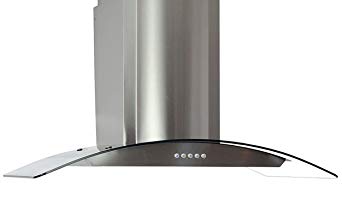 Cosmo 668A750 30 in. Wall Mount Range Hood with Tempered Glass Visor, Push Button Controls, LED Lighting and Permanent Filters