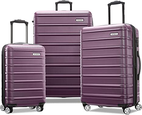 Samsonite Omni 2 Hardside Expandable Luggage with Spinner Wheels, Purple, 3-Piece Set (20/24/28)