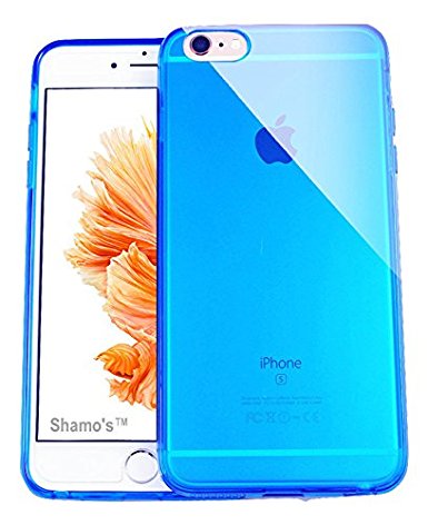 iPhone 6s Case, 4.7" Shamo's Thin Case Cover TPU Rubber Gel, Transparent Clear Back Case for Iphone 6, Soft Silicone, Shamo's [Compatible with iPhone 6 and iPhone 6s] (Dark Blue)