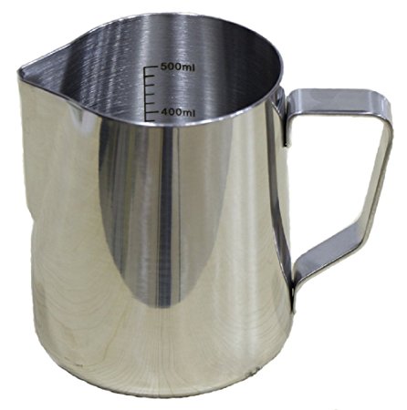 Henglian Stainless Steel Measurement Inside Milk Frothing Pitcher for Espresso Machines, Milk Frothers