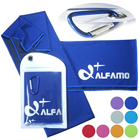 Alfamo Cooling Towels for Sports, Fitness, Gym & Yoga (40-Inch)