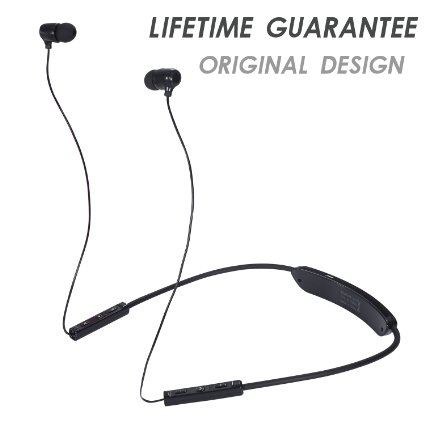 Bluetooth Headphones Gaoye Wireless Bluetooth Headphones Running Stereo Hands-free with Mic Sports Headset Earphones Noise Cancelling for Apple iPhone iPad Samsung LG Sony Windows Tablets Black