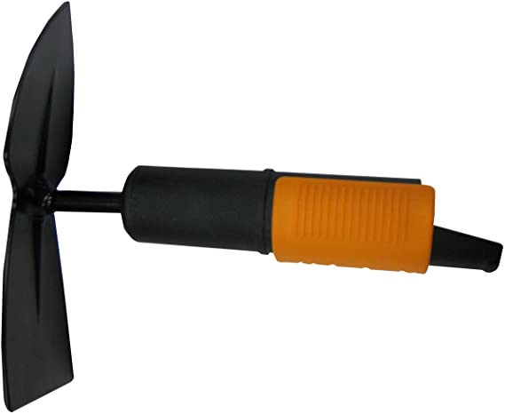 Fiskars QuikFit Double Scraper Hoe, Tool Head, Length: 18.5 cm, Steel Head, Black/Orange, 1000734