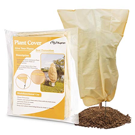 Kupton Plant Cover for Frost Protection, 31.50"×47.24" Upgraded Thickness Frost Cover Anti-freeze Jacket Warm Blanket for Shrub and Trees to Keep Your Plants from Damage (2 Pack)