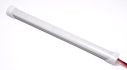Light-weight And Compact DC 12 Volt Lighting LED 10.5" Light Bar Lamp Strip Under-cabinet 36" Power Switch On Wire DC Power Jack 5.5mm x 2.1mm DC 12V Solar Emergency Work Underground Linear Lighting