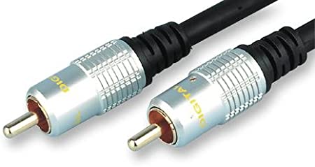 PRO Single 1x RCA Phono Male Plug to Plug Lead 1.5m 3m 5m 10m Audio Video Cable (5 metre)