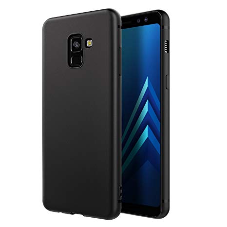 Case for Samsung Galaxy A8 2018, EasyAcc Black TPU Cover Phone Case Matte Finish Slim Profile Phone Protectors Compatible with Samsung Galaxy A8 (A530) 2018