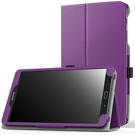 MoKo Samsung Galaxy Tab E 8.0 Case - Slim Folding Cover Case for Samsung Galaxy Tab E 8.0 Inch SM-T377 4G LTE Verizon / Sprint Tablet, PURPLE