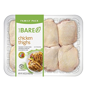 Just BARE Chicken, Thighs (Family Pack), 2.25 lb