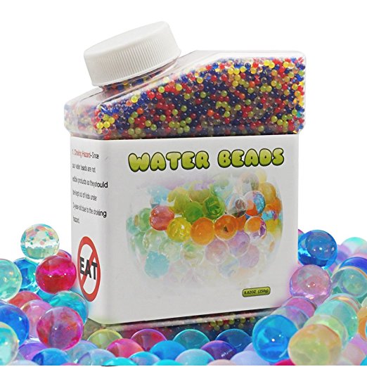 Water Beads, 8.8 oz (30,000 beads)Reusable for Orbeez Spa Refill, Sensory Toys,Colorful Décor & Outdoor Play