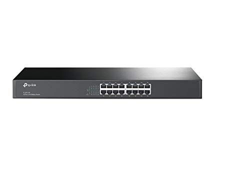 TP-Link 16-Port Fast Ethernet Unmanaged Switch | Plug and Play | Rackmount | Metal | Fanless | Limited Lifetime (TL-SF1016)