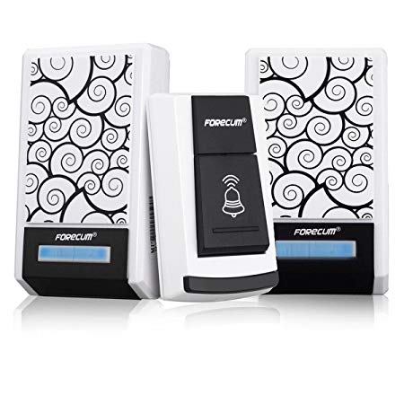 TraderPlus 36 Chimes Songs Waterproof Wireless Doorbell Remote Control 2 Receiver Door Bell