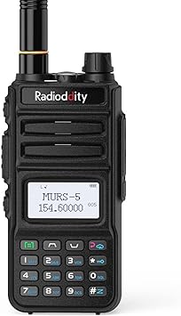 Radioddity MU-5 MURS Radio, License Free Two-Way Radio Rechargeable, Display Sync for Industrial Business Retail