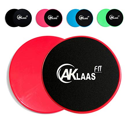 Core Sliders x2 | Exercise Gliding Discs Dual Sided | Use on Carpet, Hardwood Virtually Any Surface | Workout Sliders | Perfect Abdominal Exercise Equipment | 80 Day Obsession - Abs and Booty