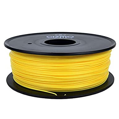 Gizmo Dorks 3mm (2.85mm) PLA Filament 1kg / 2.2lb for 3D Printers, Yellow