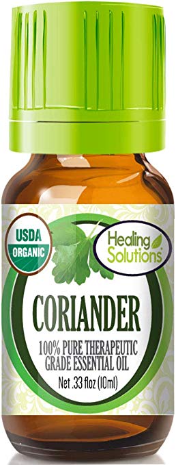 Organic Coriander Seed Essential Oil (100% Pure - USDA Certified Organic) Best Therapeutic Grade Essential Oil - 10ml