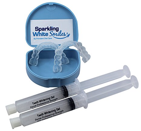 Custom Teeth Whitening Trays and 2 10ml XL Syringes of 35% FAST ACTING Professional Teeth Whitening Gel. Order Direct and Save - Whiten Teeth Fast! Made in USA - Enough Gel For Up To 60 Applications!