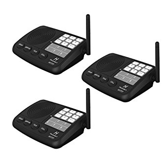 Hosmart 7-Channel Digital FM Wireless Intercom System for Home and Office (3 Stations)