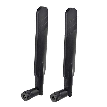 Eightwood 2pcs 5dbi 4G LTE Antenna SMA Plug Male Omni-Directional Compatible with AT&T Verizon Netgear Sierra Airlink Gateway Router Signal Booster 700-2600Mhz