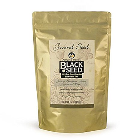 Amazing Herbs Black Seed Ground Seed , 16 Ounce