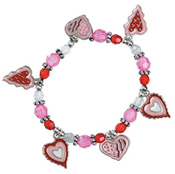 12 Valentine HEART CHARM Bracelet KITS/Craft/Girl's JEWELRY Making/SCOUTS/Party Activity