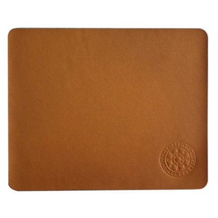 Telesailor Brown Genuine Leather Mouse Mat Thin Professional Computer Laptop Pad