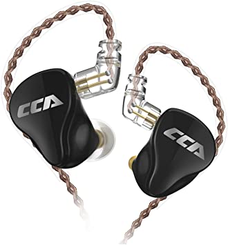 CCA CA16 in Ear Headphone,7BA 1DD One Side in-Ear Earphone,Full Bass Mid & High Sound Quality in Ear Monitors Design with Detachable Cable Cpin 0.75mm Gold Plated(No Mic)