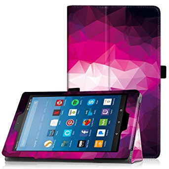 Famavala Folio Case Cover with Auto Wake/Sleep Feature for 8" Fire HD 8 Tablet [7th Generation 2017 / 6th Generation 2016] 8-Inch Tablet (3DRose)