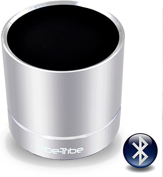 Vibe-Tribe Troll Plus Silver: 12 Watt Bluetooth Vibration Speaker with Hands Free