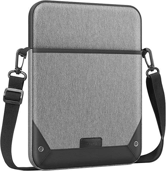 MoKo 9-11 Inch Tablet Sleeve Bag, Carrying Case Compatible with iPad Air 5/4 2022, iPad Pro 11 2021-2018, Galaxy Tab A8 10.5/Tab S8 11" 2022, Protective Crossbody Bag with Zippered Pocket, Light Gray