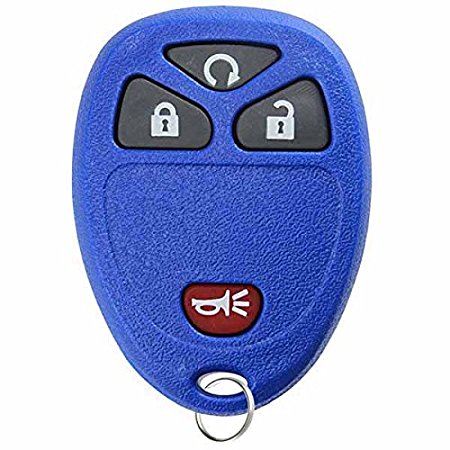 KeylessOption Keyless Entry Remote Control Car Key Fob Replacement 15913421 -Blue