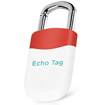 ECHEERS Key Finder, Bluetooth Tracker Locator - Find Lost Phone, Pet, Wallet, Luggage, Keys - Replaceable Battery - Red