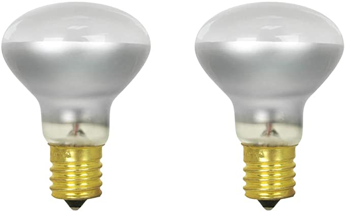 25W R14 Reflector Light Bulb, E17 Intermediate Base, 170 Lumens, Dimmable, 120V, (2 Pack)