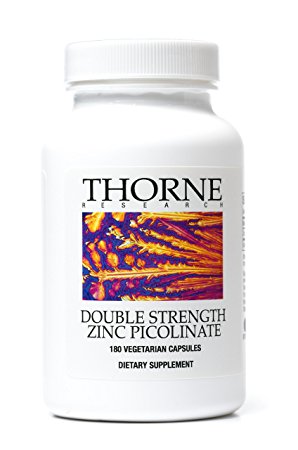 Thorne Research - Double Strength Zinc Picolinate - Well-Absorbed Zinc Supplement - 180 Capsules