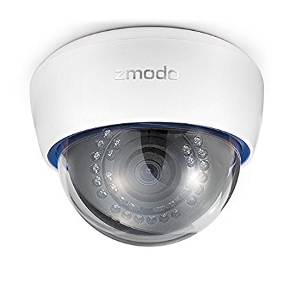 Zmodo Surveillance ZP-IDR13-PA 720P HD PoE IP Network Dome Camera with Audio Retailzm