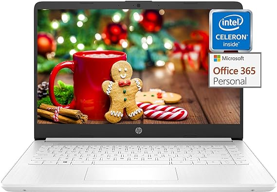 HP Stream 14 inch Laptop for Student and Business, Intel Quad-Core Processor, 16GB RAM, 320GB Storage (64GB eMMC   256GB Card), 1-Year Office 365, Webcam, 12H Long Battery Life, Wi-Fi, Win11 H in S