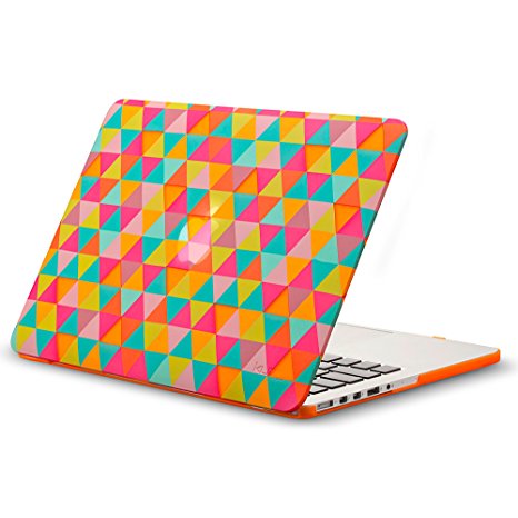 Kuzy - Case for Older MacBook Pro 13.3" with Retina Display (A1502 & A1425) Shell Rubberized Hard Cover - Triangle ORANGE