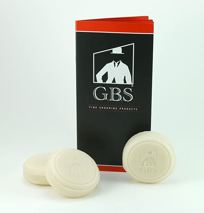 GBS 97% All Natural Shave Soap Made in the USA - 3 Pack. Scents : Ocean Driftwood, Sandalwood and Bayrum. Creates a Rich Lather Foam for Wet Shaving Experience - Made with Shea Butter and Glycerin