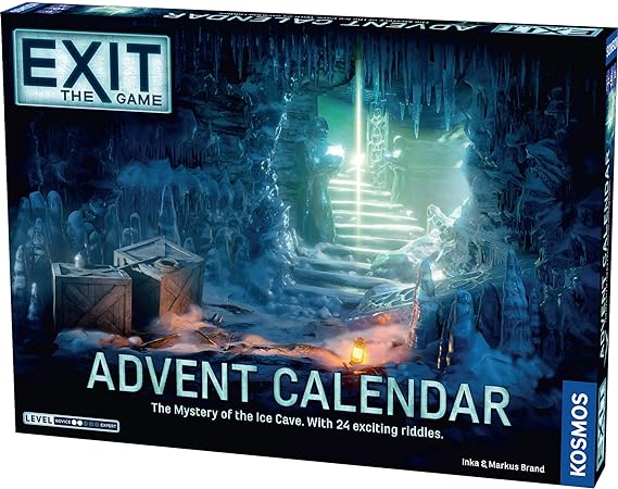 Thames & Kosmos EXIT: Advent Calendar - The Mystery of Ice Cave | Game A Family-Friendly, Card-Based at-Home Escape Room Experience in Calendar| 24 Riddles Over Days Ages 10
