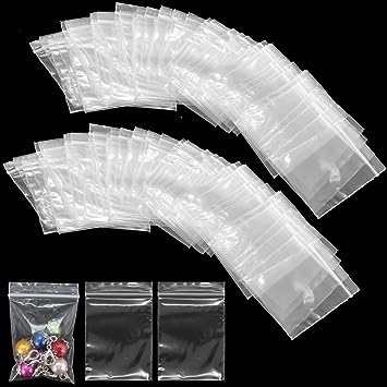 500PCS Poly Zip Lock Bags, Reclosable Zip Poly Bags, Self Seal Waterproof PVC Ziplock Bags, Plastic Seal Bags Grip Seal Bags for Kitchen Storage, Jewellery, Drugs, Small Cookies and Sweets(6 * 4 cm)
