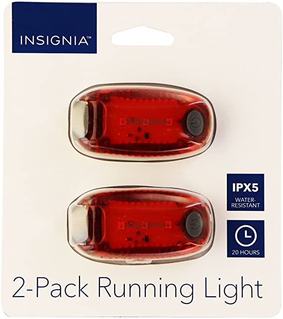 Insignia 2 Pack of LED Running Lights for Running/Walking/Biking - Red