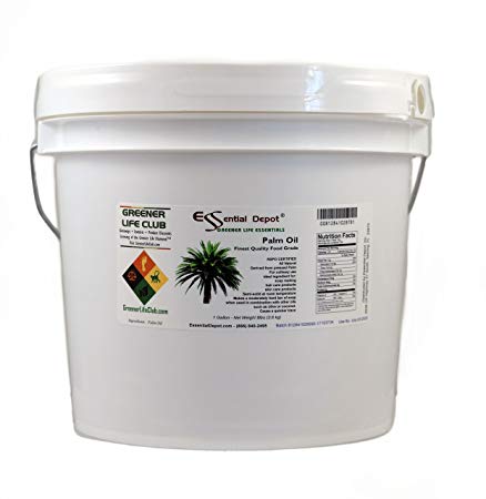 ESSENTIAL DEPOT Palm Oil - RSPO Certified - Sustainable - Food Safe - Finest Quality - 8 lbs - in Pail - 1 Gallon