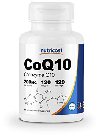 Nutricost CoQ10 Softgels 200mg, 120 Caps - Pure, High Quality Coenzyme Q10