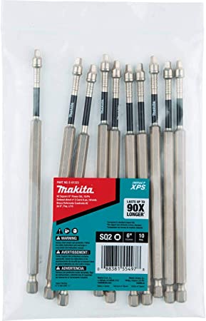 Makita E-01323 Impact XPS #2 Square 6" Power Bit, 10/pk, Bulk